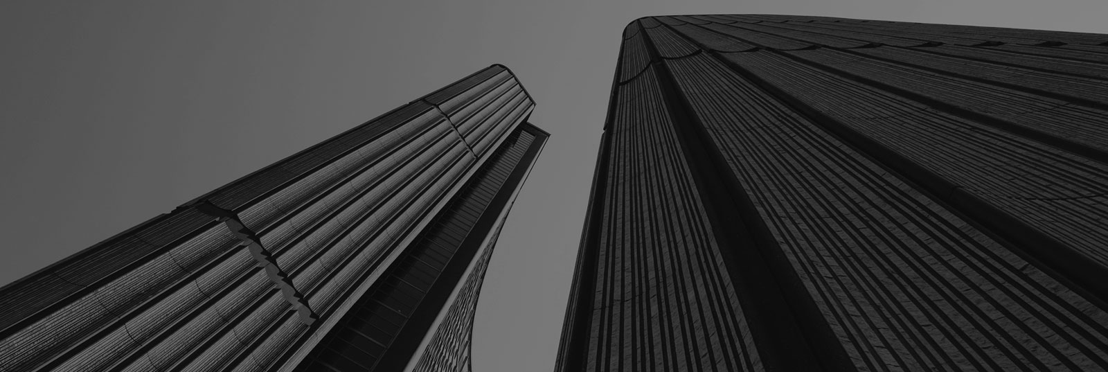 Modern architecture viewed from below
